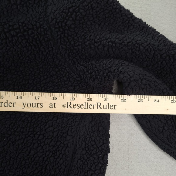 Athleta Sweatshirt Womens Medium Black Nirvana Sherpa Funnel Neck Fleece - Picture 5 of 10